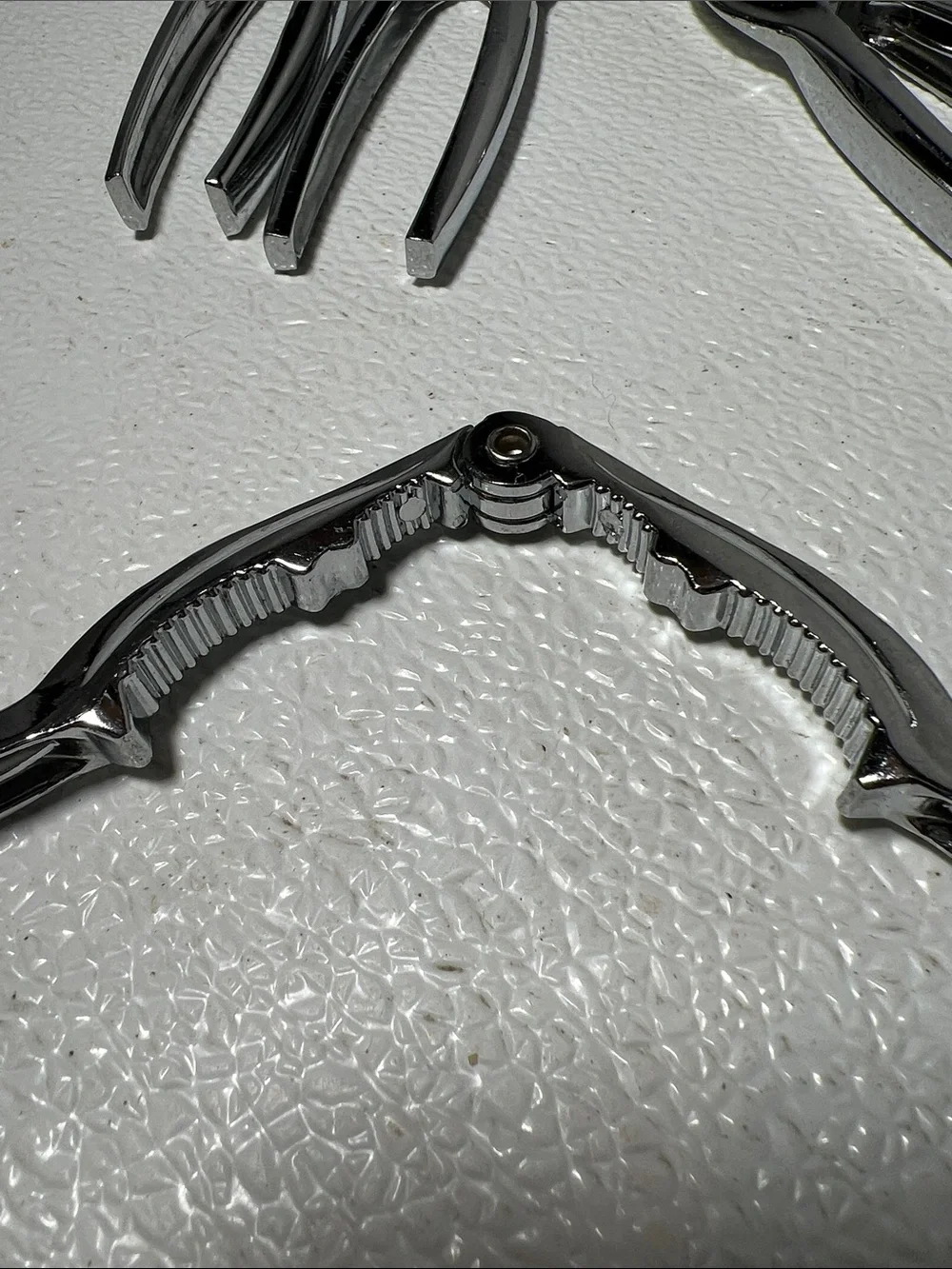Set of Chrome Nutcracker Seafood Pliers - Shiny Silver 9Items